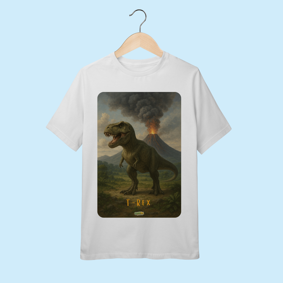 Camiseta Juvenil (10 a 14 anos) T-Rex – 100% Algodão | Coleção Dinossauros
