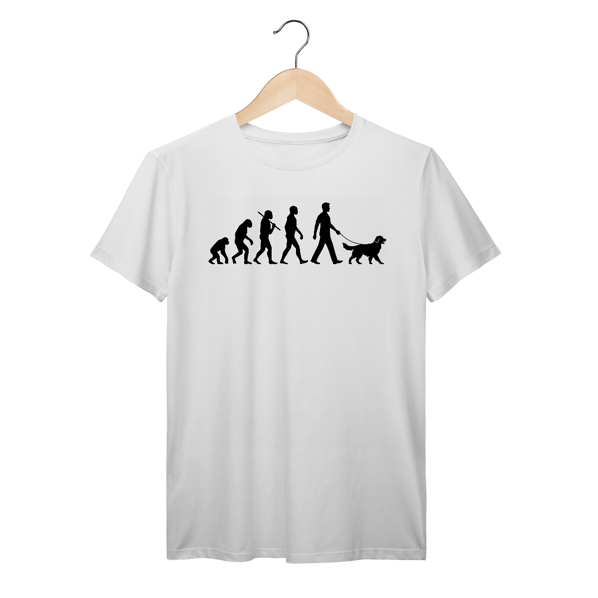 Camiseta Pai de Pet – Evolução com Golden Retriever