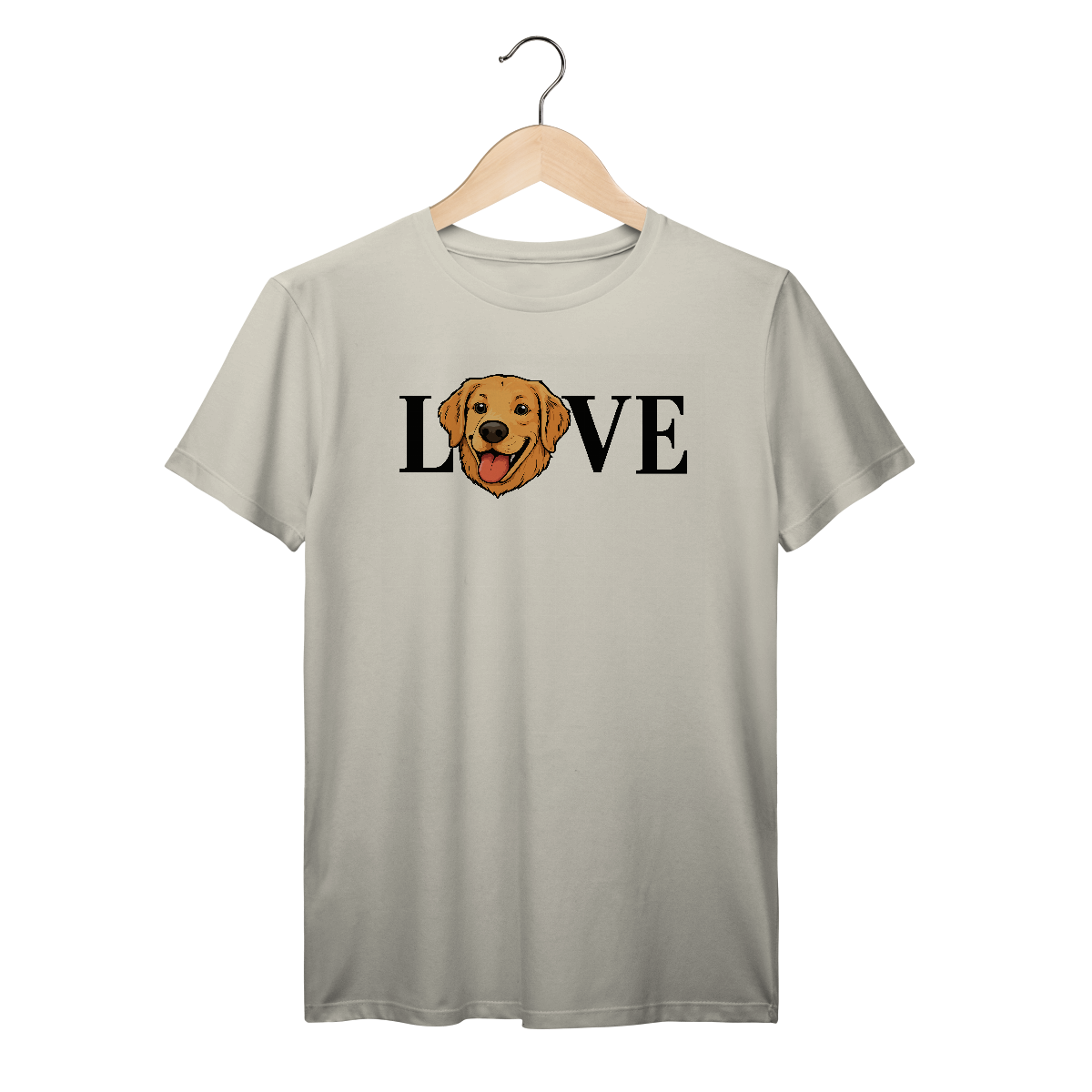 Camiseta LOVE com Golden Retriever