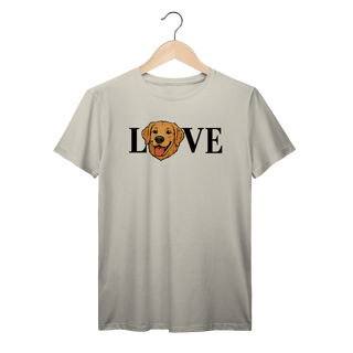 Camiseta LOVE com Golden Retriever