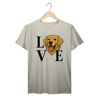 Camiseta LOVE com Golden Retriever