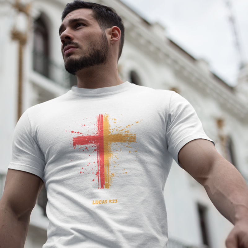 Camiseta T-Shirt Quality Cruz Em Tinta