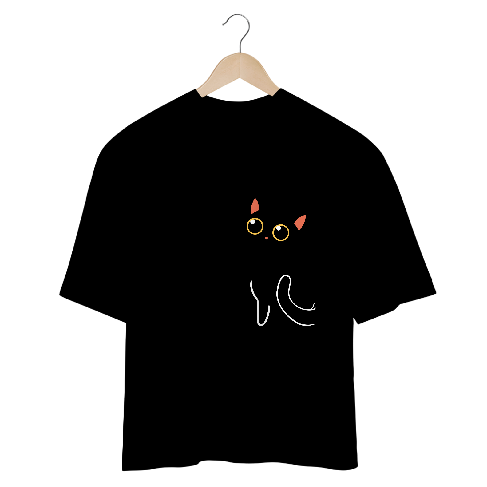 Camiseta Oversized Gato
