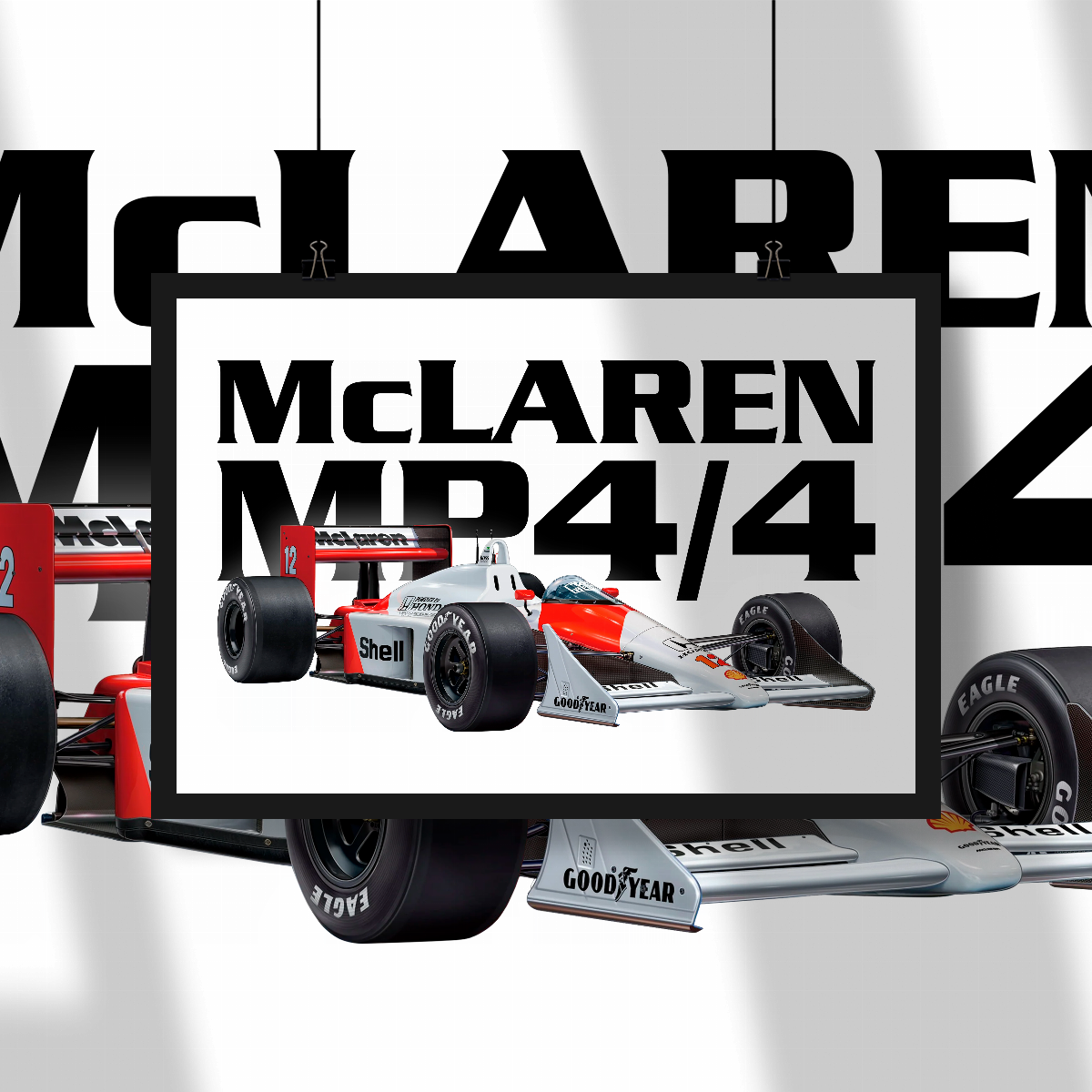 Poster Paisagem - MP4/4 Ayrton Senna - STT012