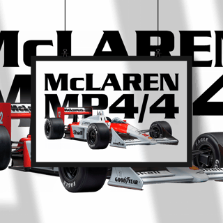 Poster Paisagem - MP4/4 Ayrton Senna - STT012