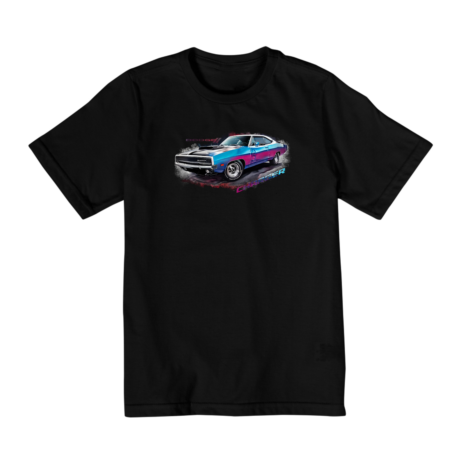 Nome do produto: Camiseta Infantil Carro Clássico Dodge Charger