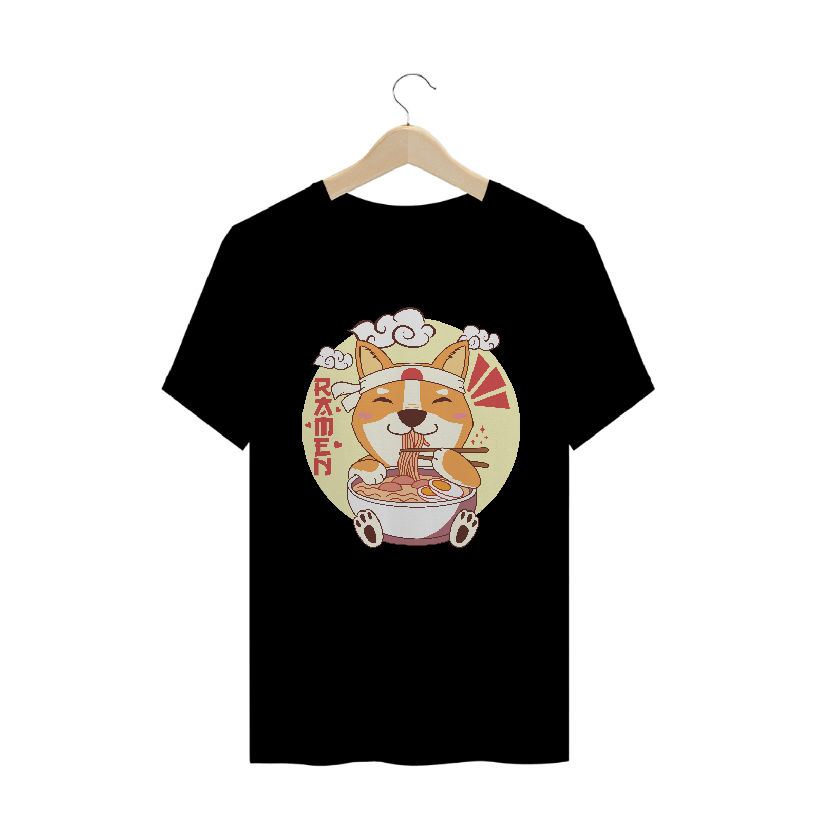 Nome do produto: T-shirt Dog Powered By Ramen