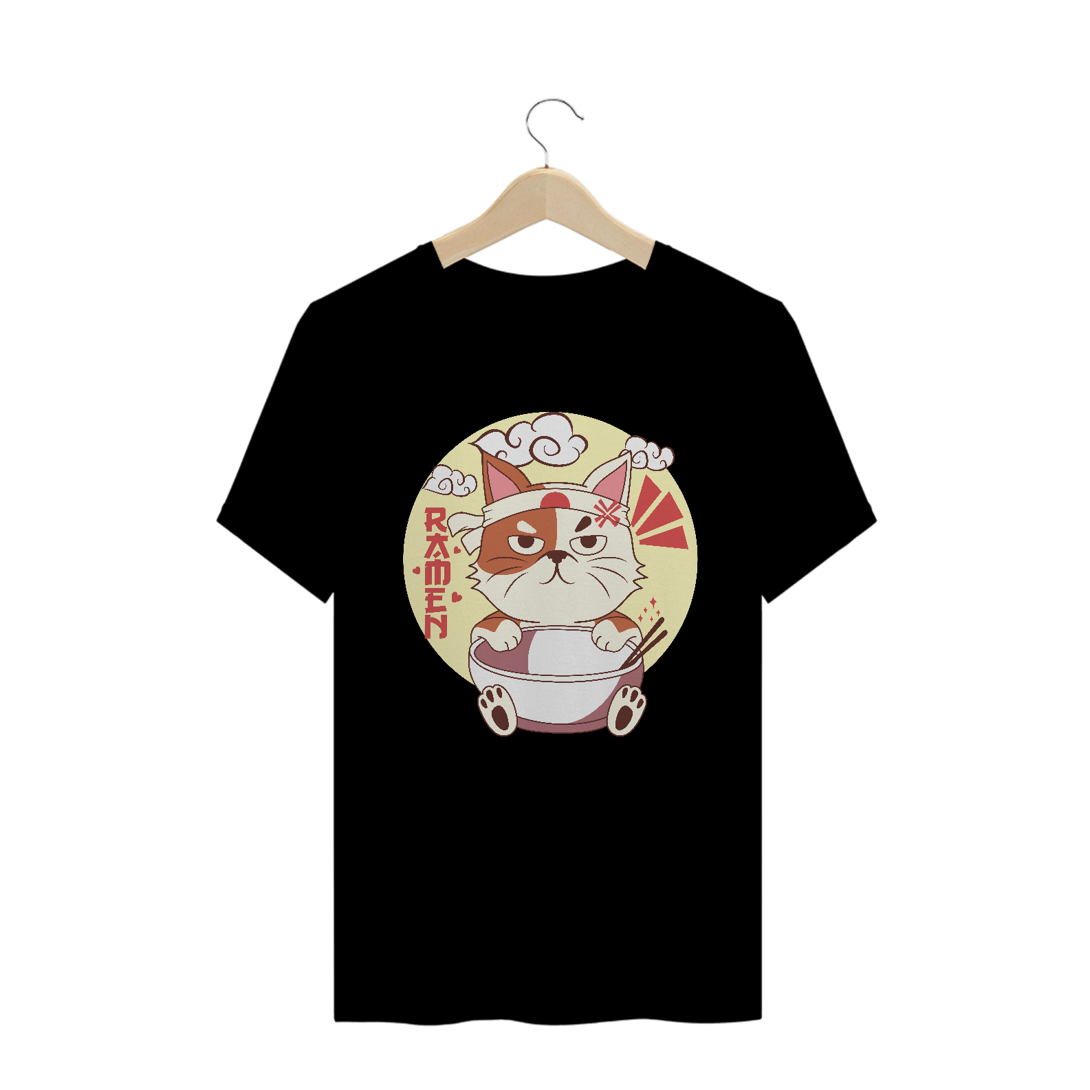 Nome do produto: T-shirt Cat No Ramen
