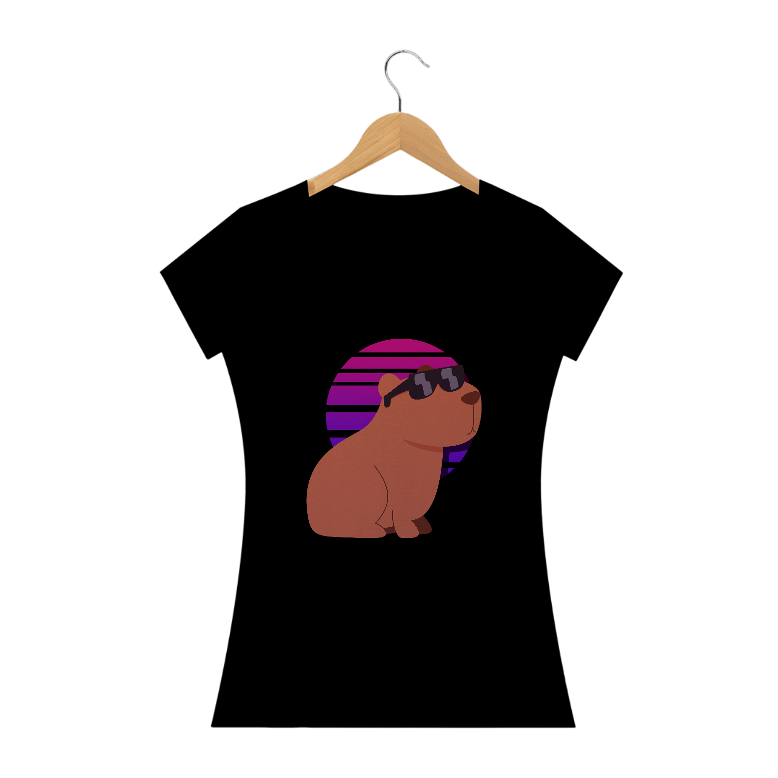 Nome do produto: T-Shirt Feminina Capivara meme