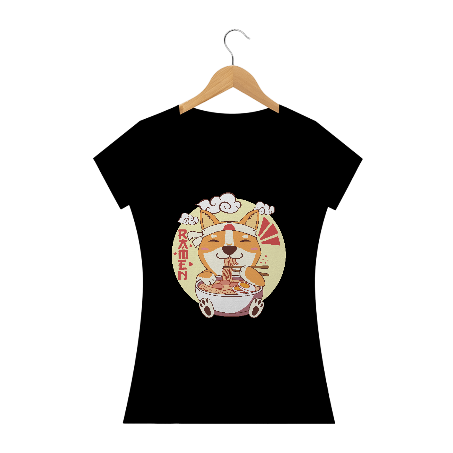 Nome do produto: T-shirt Feminina Dog Powered By Ramen