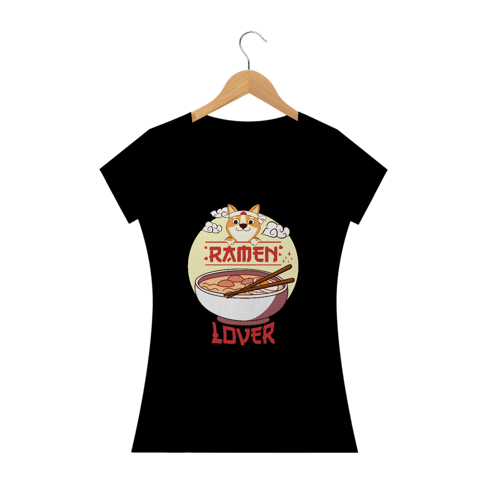 Nome do produto: T-Shirt Feminina Eu Amo Ramen