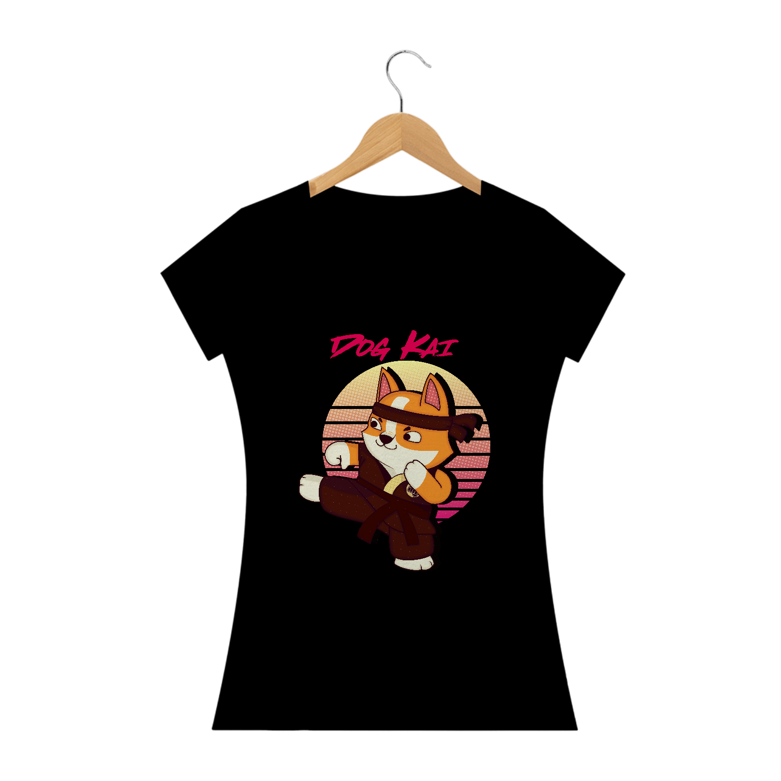 Nome do produto: T-Shirt Feminina Fun Art Cobra Kai Dog
