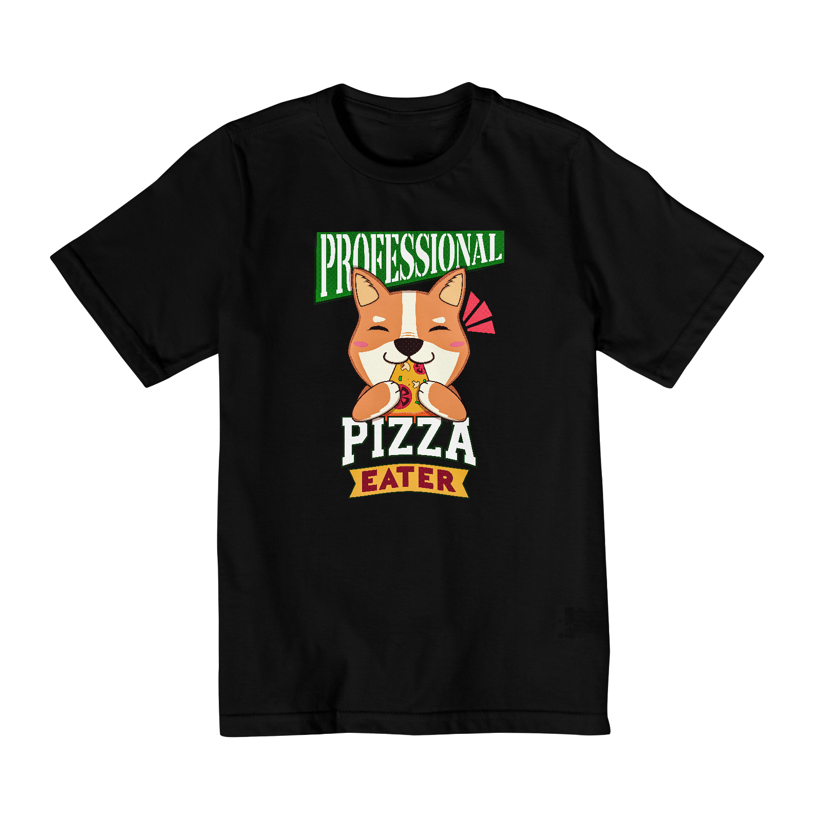 Nome do produto: Camiseta Infantil Comedor de Pizza Profissional