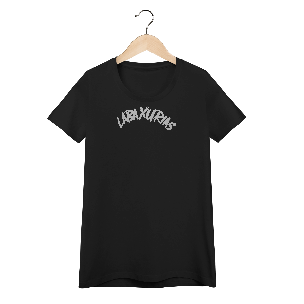 Nome do produto: Baby Look Logo Labaxurias Médio Centralizado