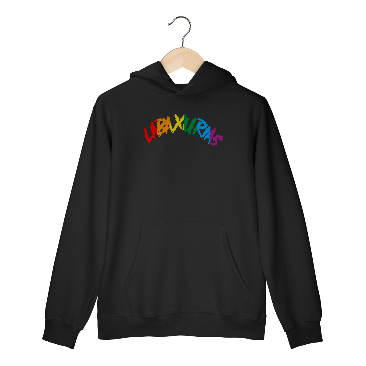 Moletom Canguru Logo Labaxurias Orgulho Grande Centralizado