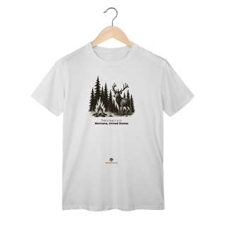 Camiseta Unissex Montana | Estilo Montanha Americana Vintage