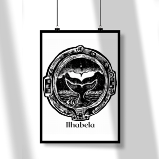 Poster Retrato Ilhabela Xilo