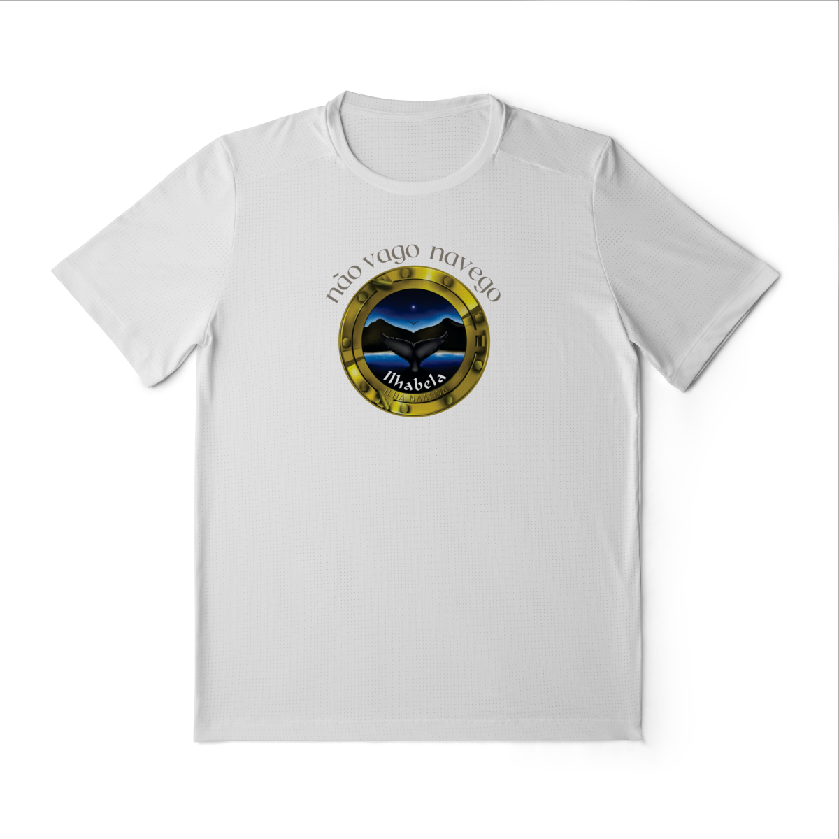 Camiseta Sport Dry UV Ilhabela (não vago navego)