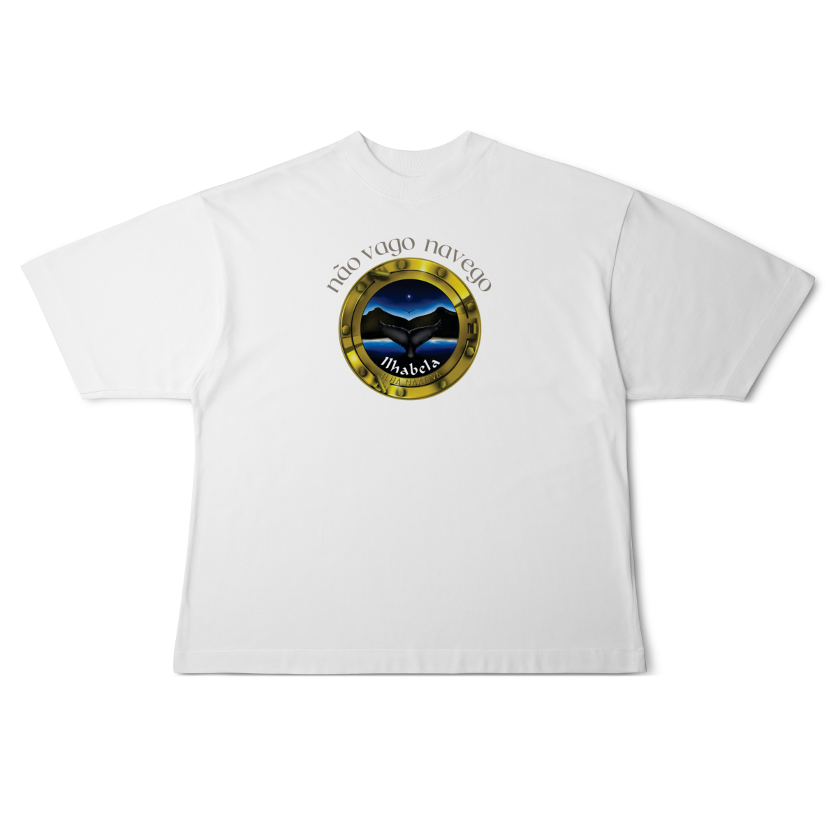 Camiseta Oversized Ilhabela(não vago navego)