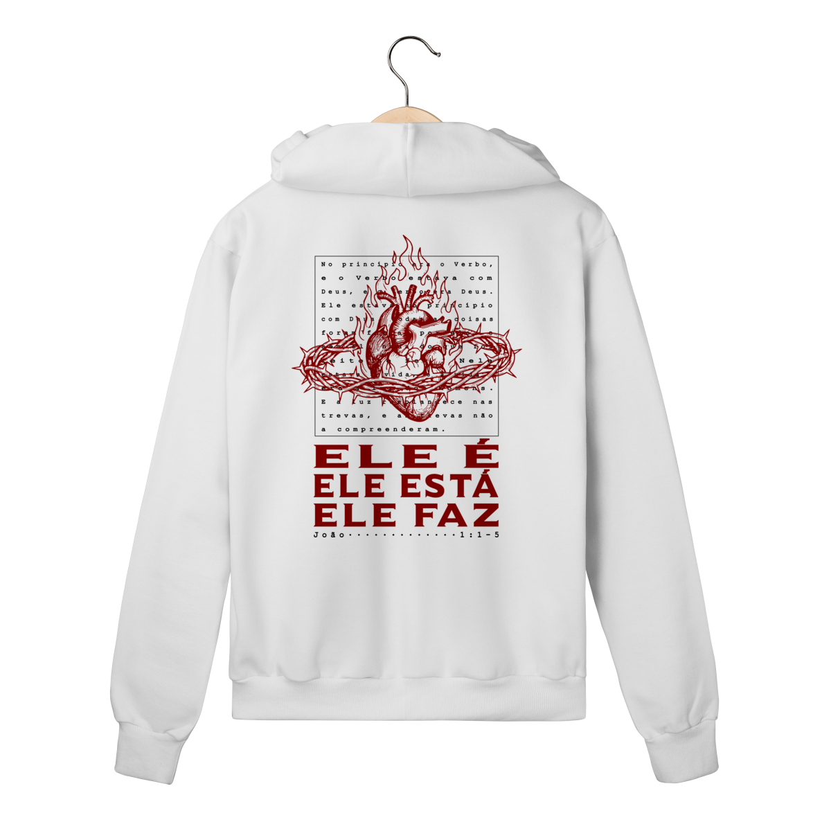 Nome do produto: Moletom com zíper - ELE É