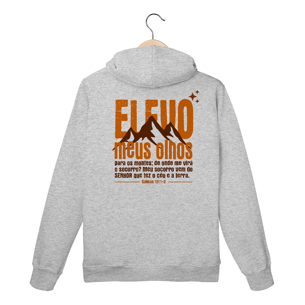 Nome do produto: Moletom Canguru Elevo Meus Olhos