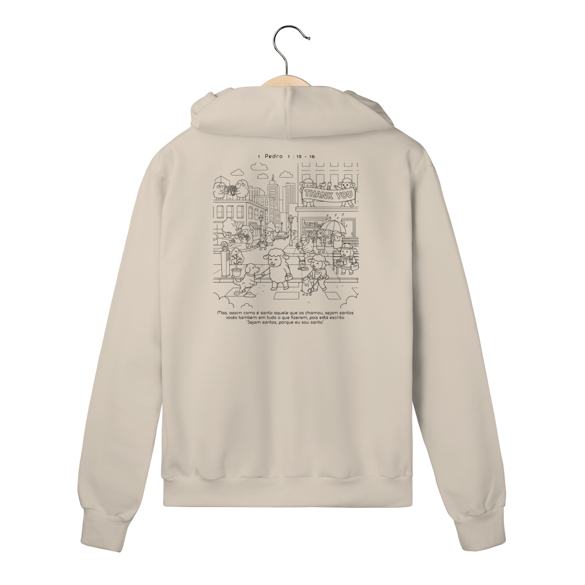 Nome do produto: Moletom com zíper Sede Santos