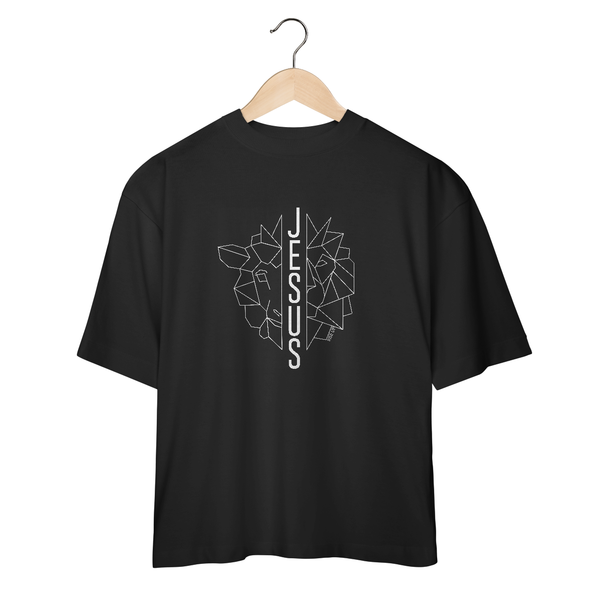 Nome do produto: Camiseta Oversized Cordeiro e Leão
