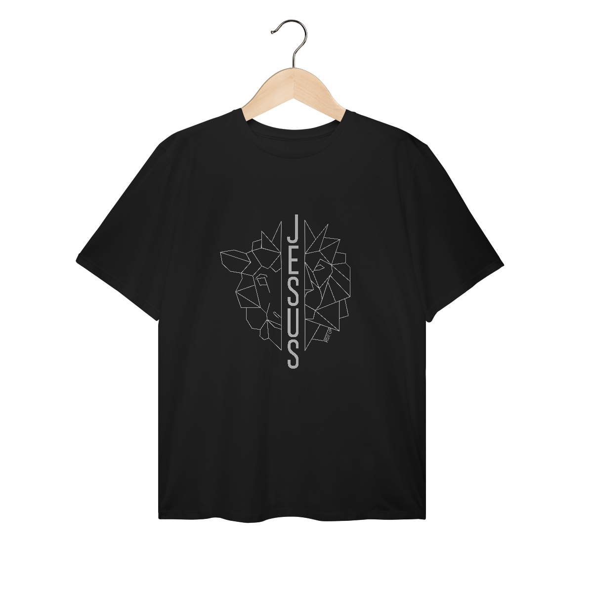 Nome do produto: Camiseta Plus Size Cordeiro e Leão