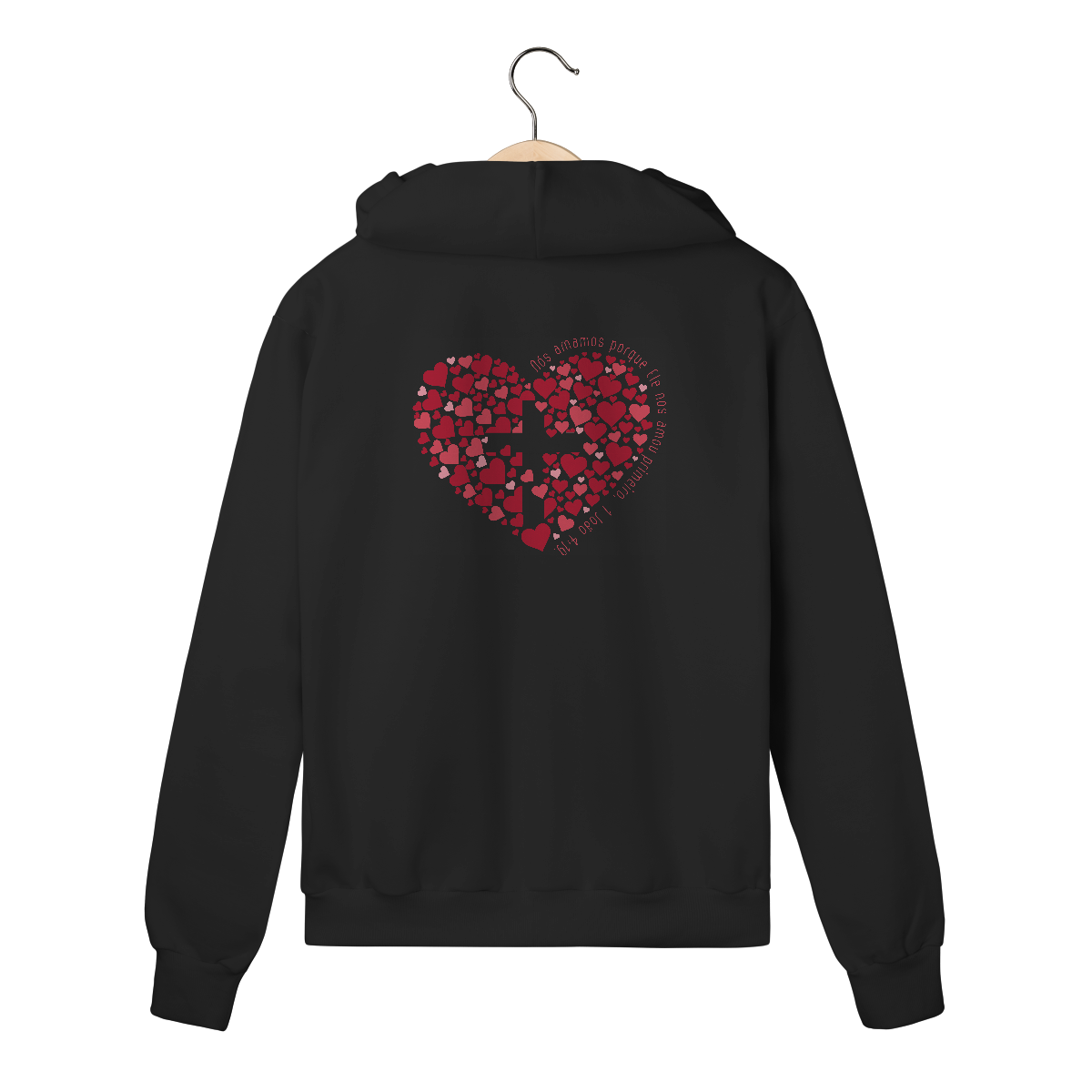 Moletom com zíper Novo Coração