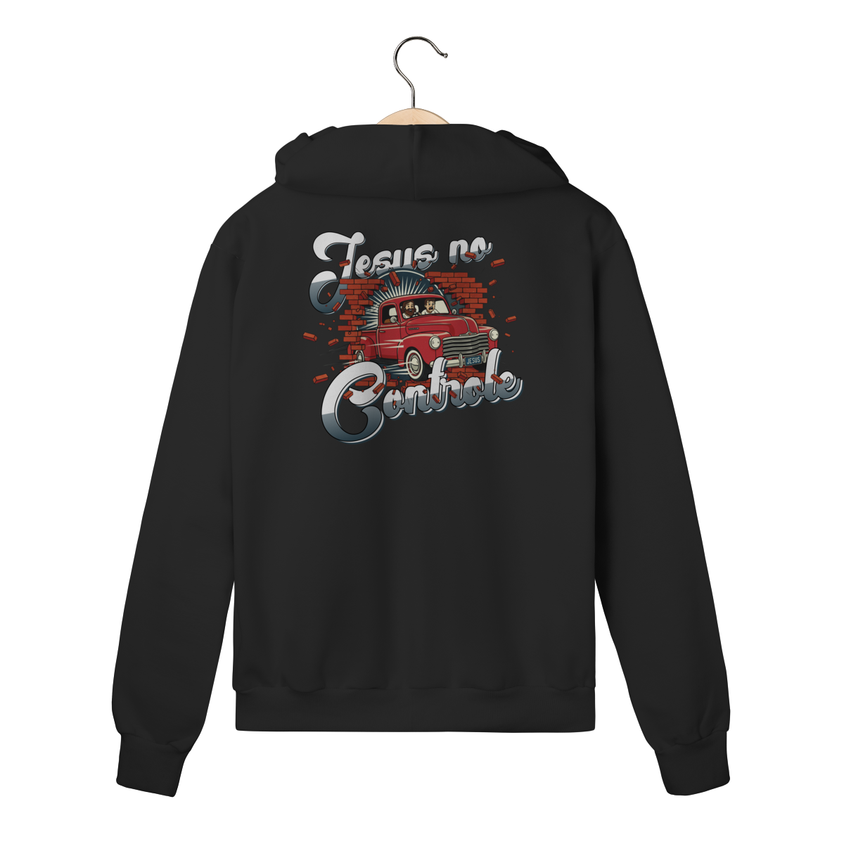 Nome do produto: Moletom com zíper - Jesus no Controle