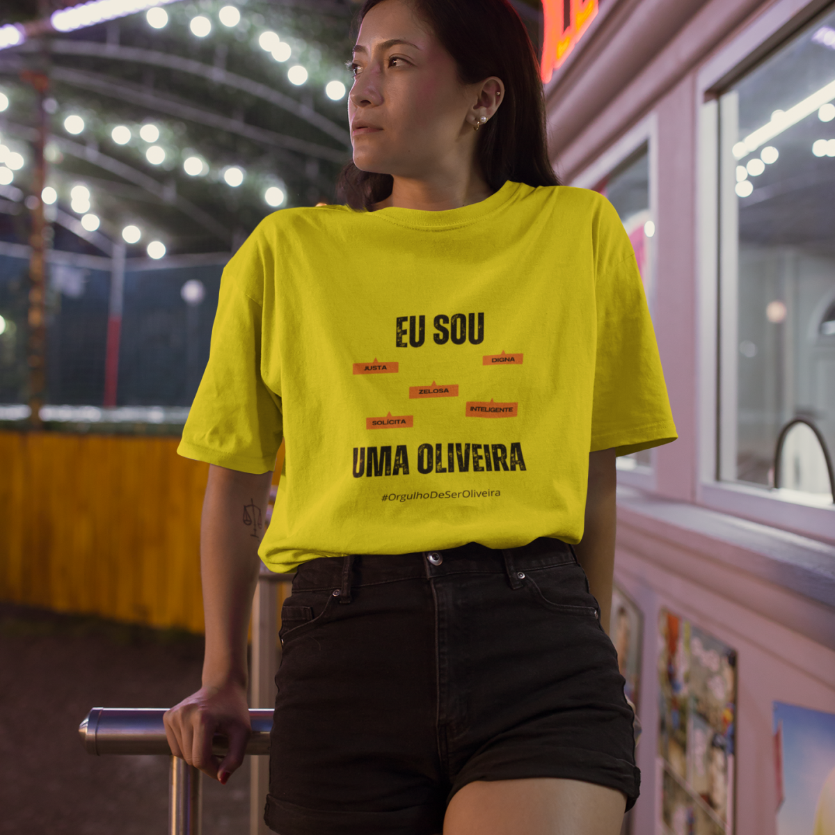 Camiseta Feminina Eu Sou Uma Oliveira – Nome Que Representa (Malha Quality)