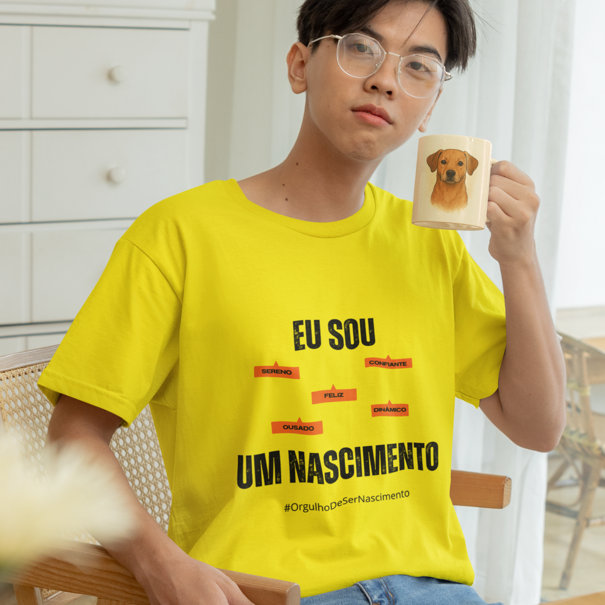 Camiseta Masculina Infanto-Juvenil Eu Sou um Nascimento – Nome Que Representa (Malha Quality)