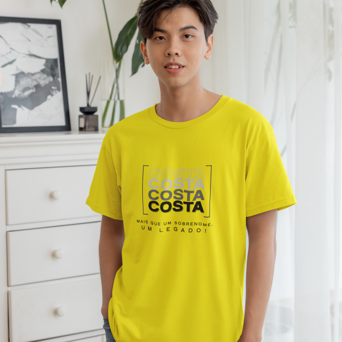 Camiseta Unissex Infanto-Juvenil “Costa, Mais que um Sobrenome, um Legado!” – Vista o Legado (Malha Quality)