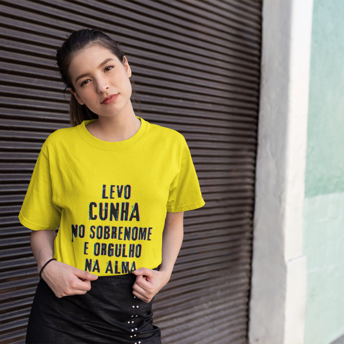 Camiseta Unissex Infanto-Juvenil Cunha no Nome, Orgulho na Alma (Malha Quality)