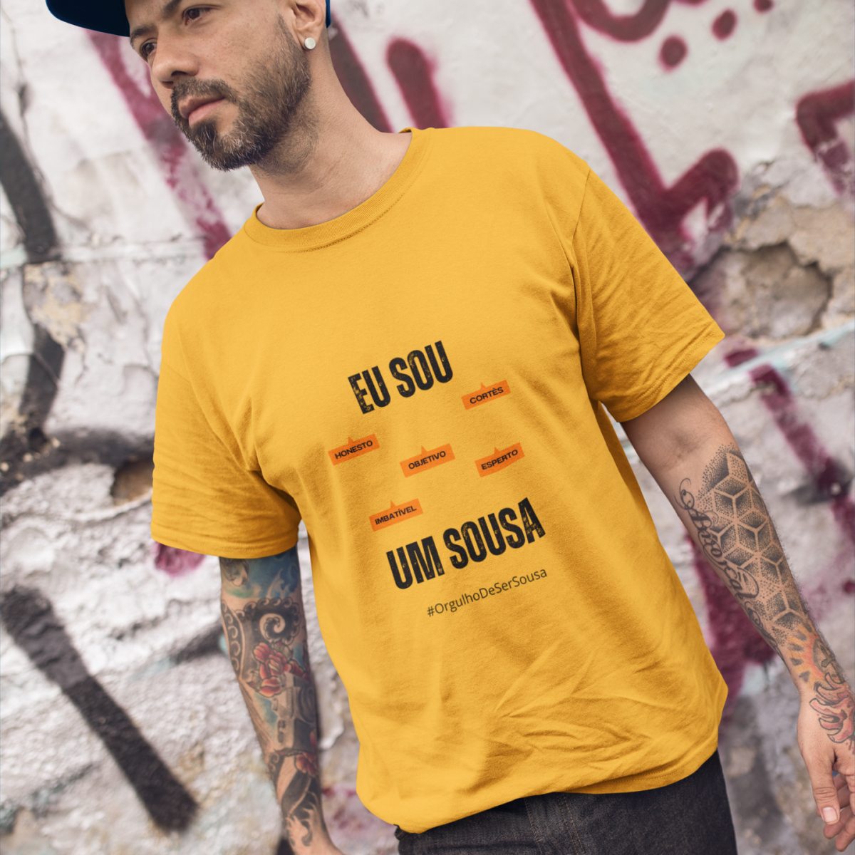 Camiseta Masculina Eu Sou Um Sousa – Nome Que Representa (Malha Quality)