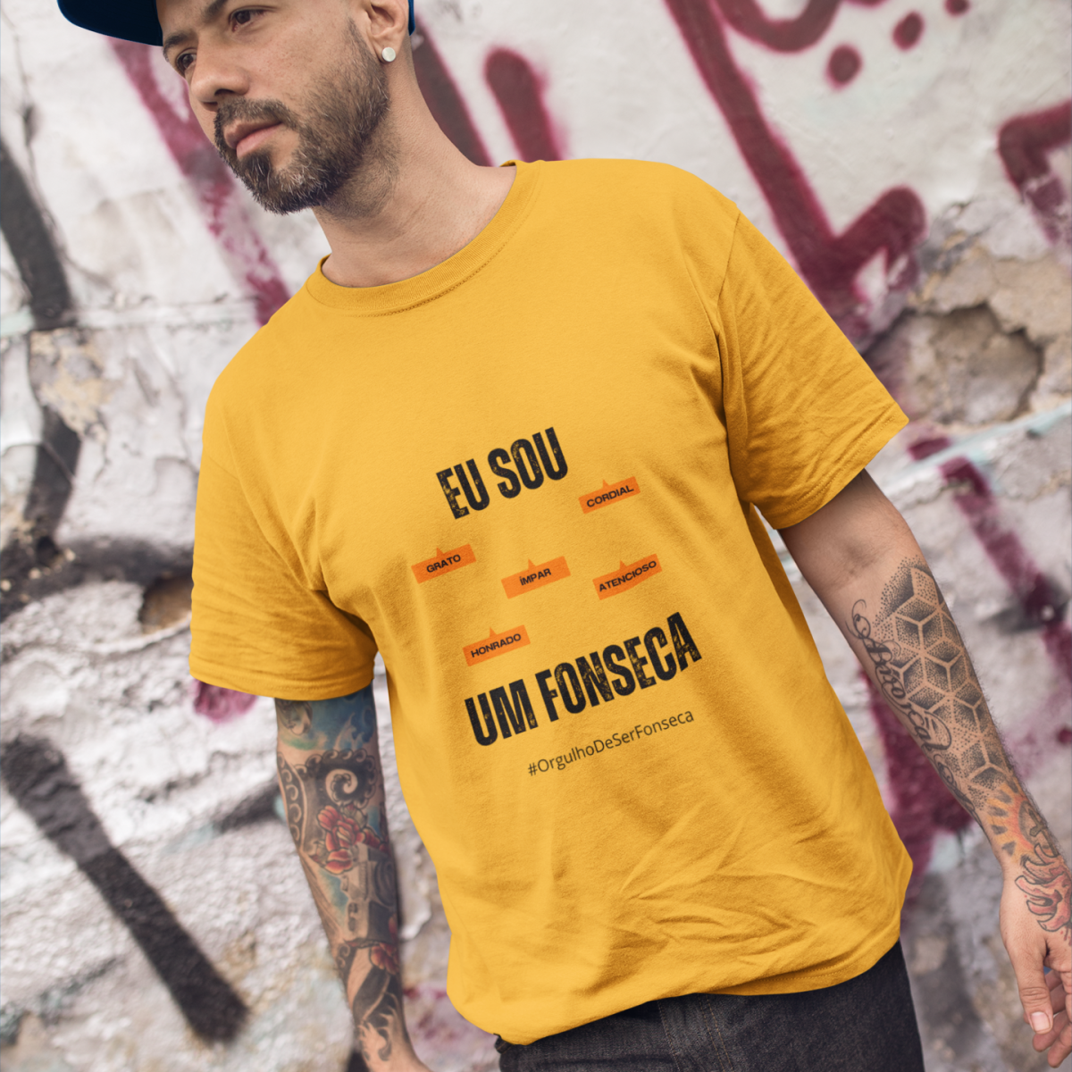 Camiseta Masculina Eu Sou Um Fonseca – Nome Que Representa (Malha Quality)