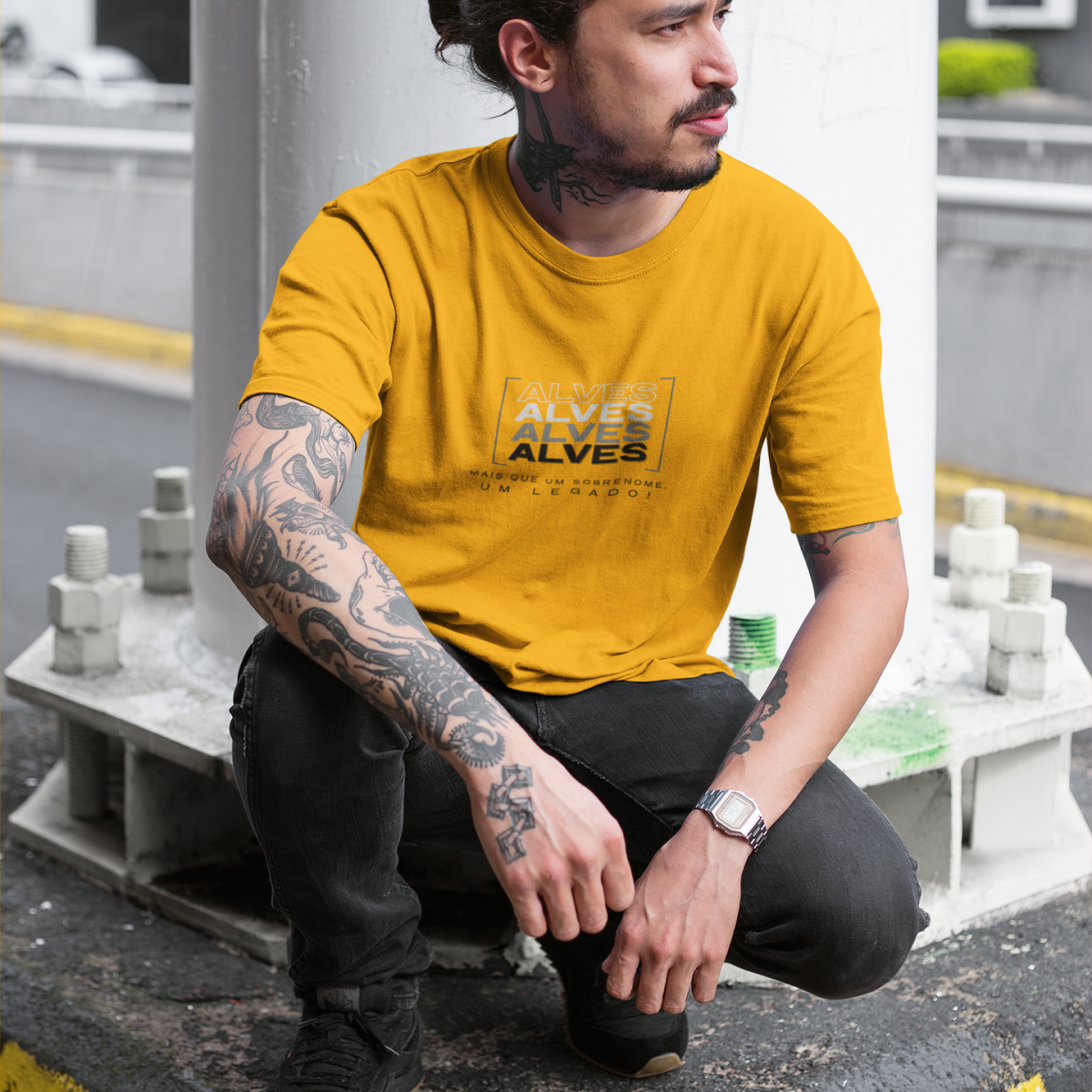 Camiseta Unissex “Alves, Mais que um Sobrenome, um Legado!” – Vista o Legado (Malha Quality)