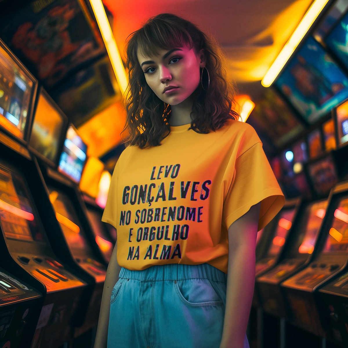 Camiseta Unissex Gonçalves no Nome, Orgulho na Alma (Malha Quality)