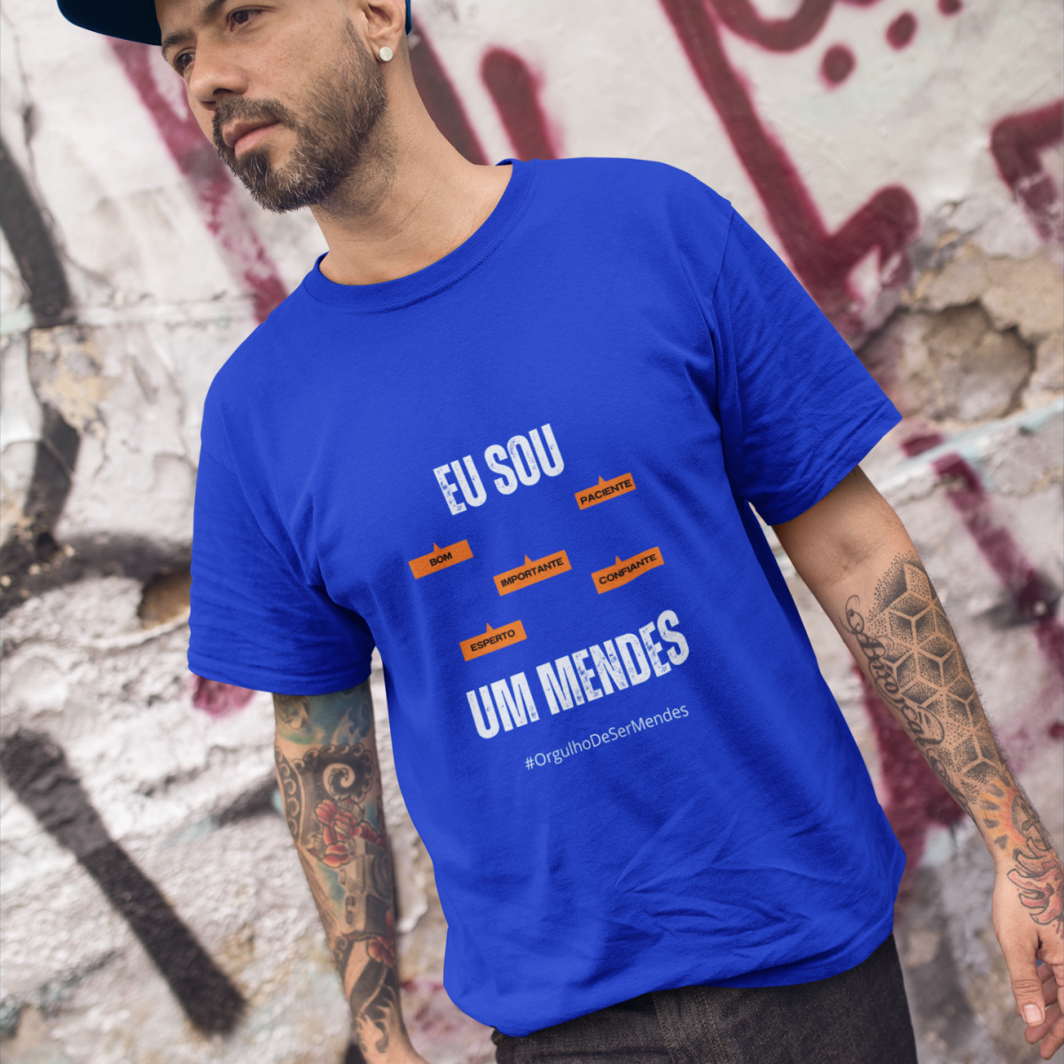 Camiseta Masculina Eu Sou Um Mendes – Nome Que Representa (Malha Quality)