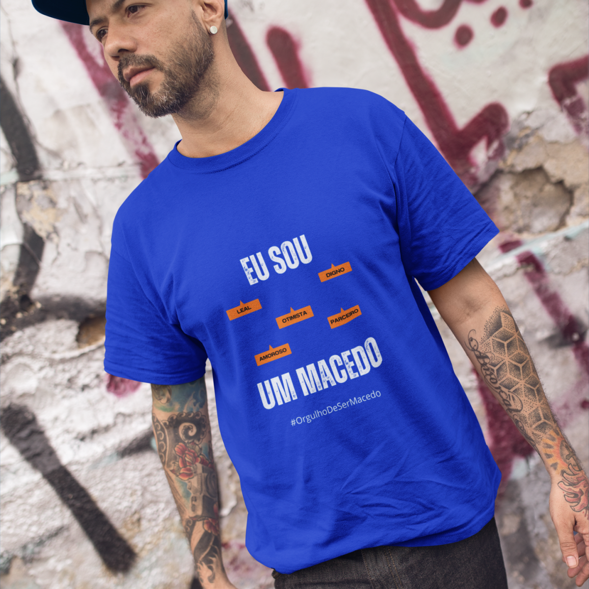 Camiseta Masculina Eu Sou Um Macedo – Nome Que Representa (Malha Quality)