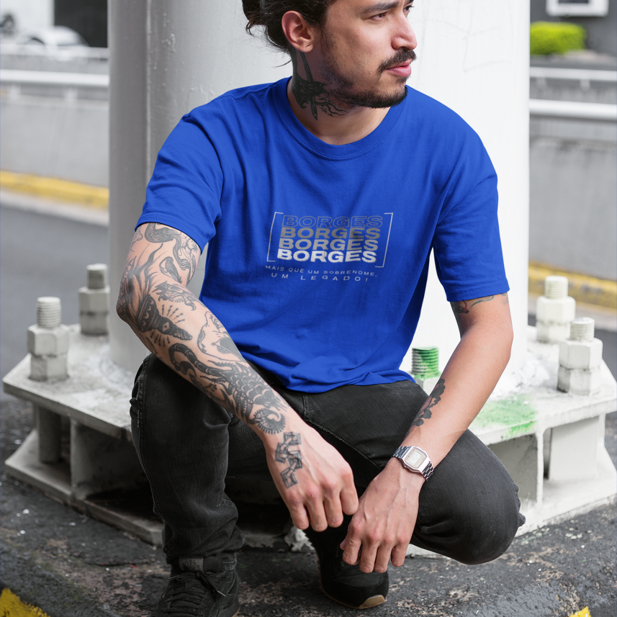 Camiseta Unissex “Borges, Mais que um Sobrenome, um Legado!” – Vista o Legado (Malha Quality)