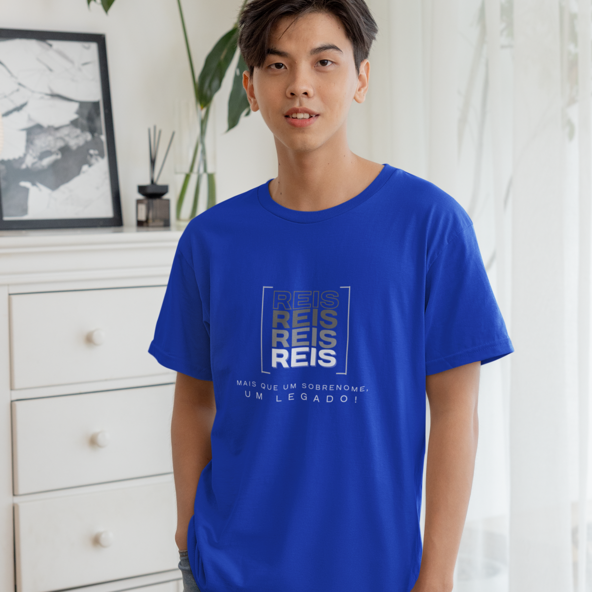 Camiseta Unissex Infanto-Juvenil “Reis, Mais que um Sobrenome, um Legado!” – Vista o Legado (Malha Quality)