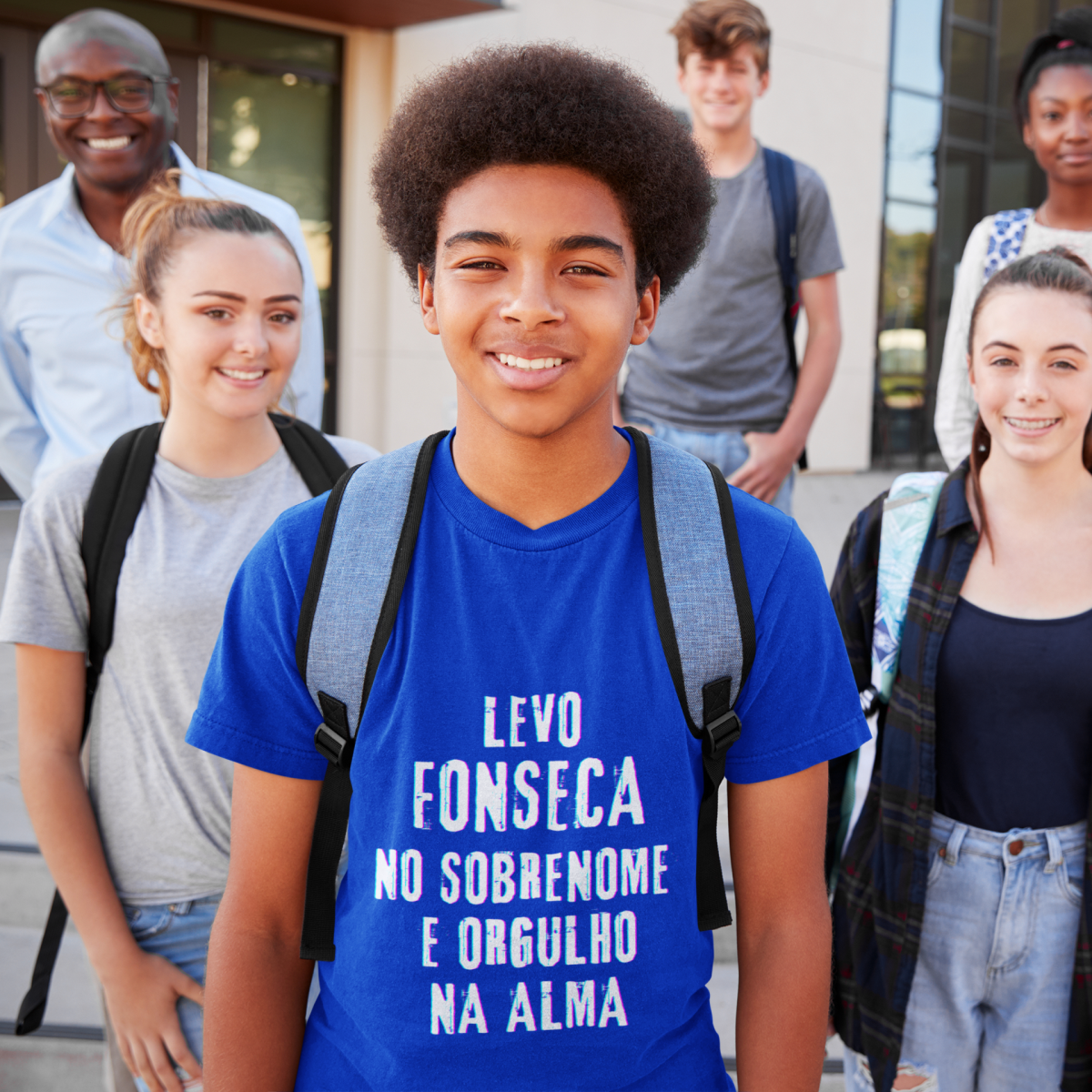 Camiseta Unissex Infanto-Juvenil Fonseca no Nome, Orgulho na Alma (Malha Quality)