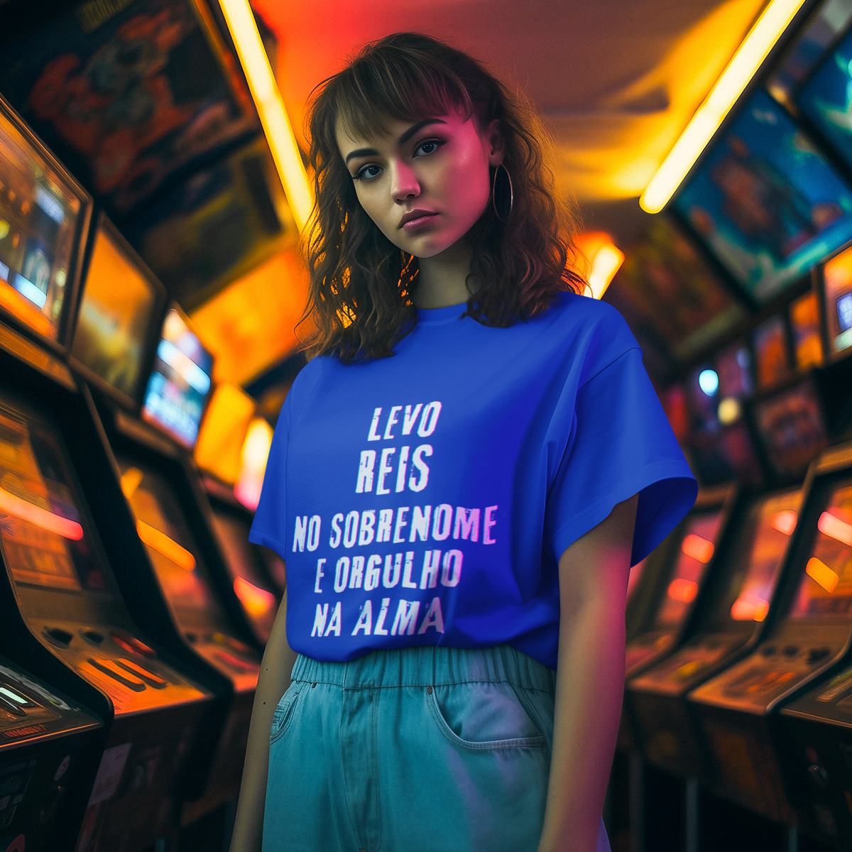 Camiseta Unissex Reis no Nome, Orgulho na Alma (Malha Quality)