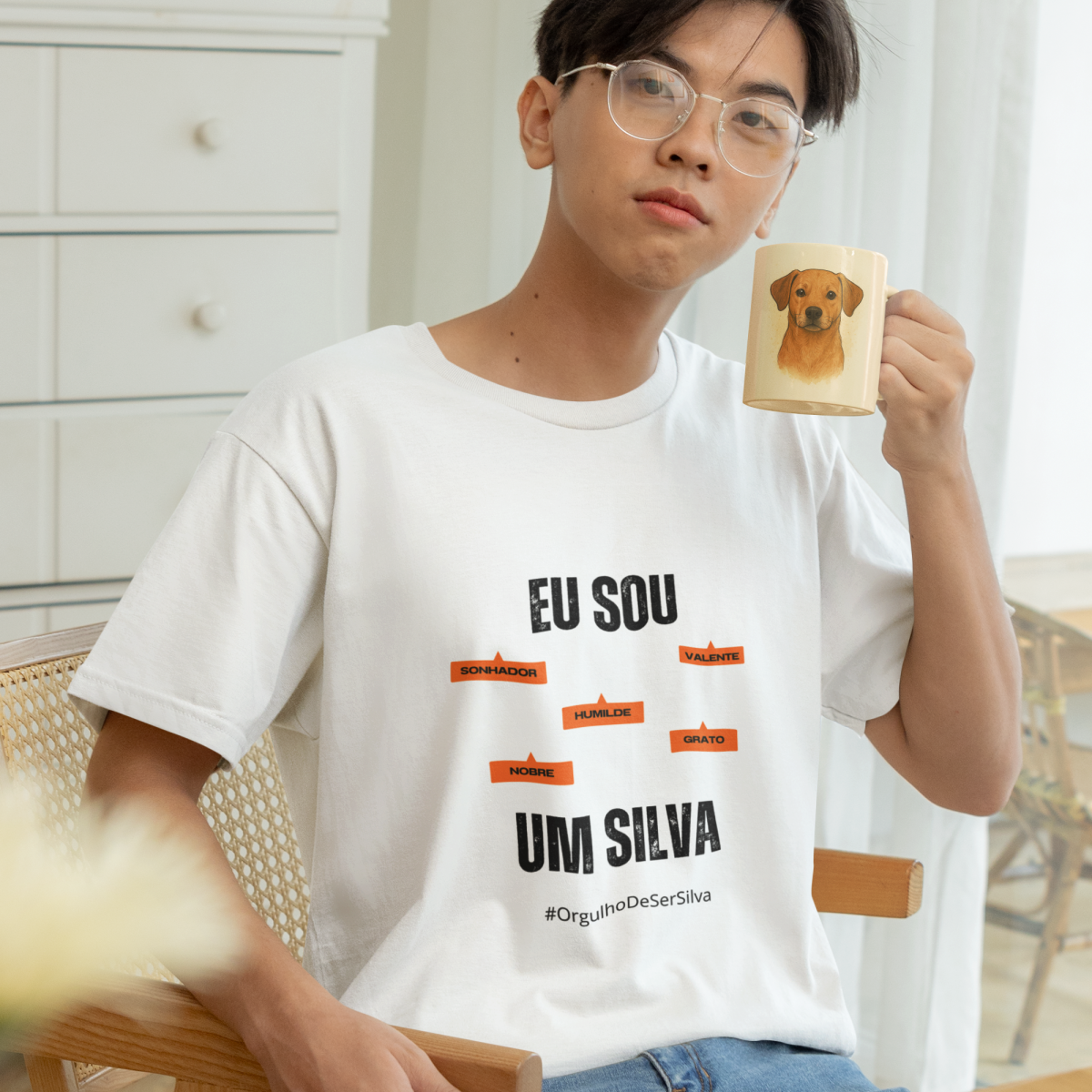 Camiseta Masculina Infanto-Juvenil Eu Sou um Silva – Nome Que Representa (Malha Quality)