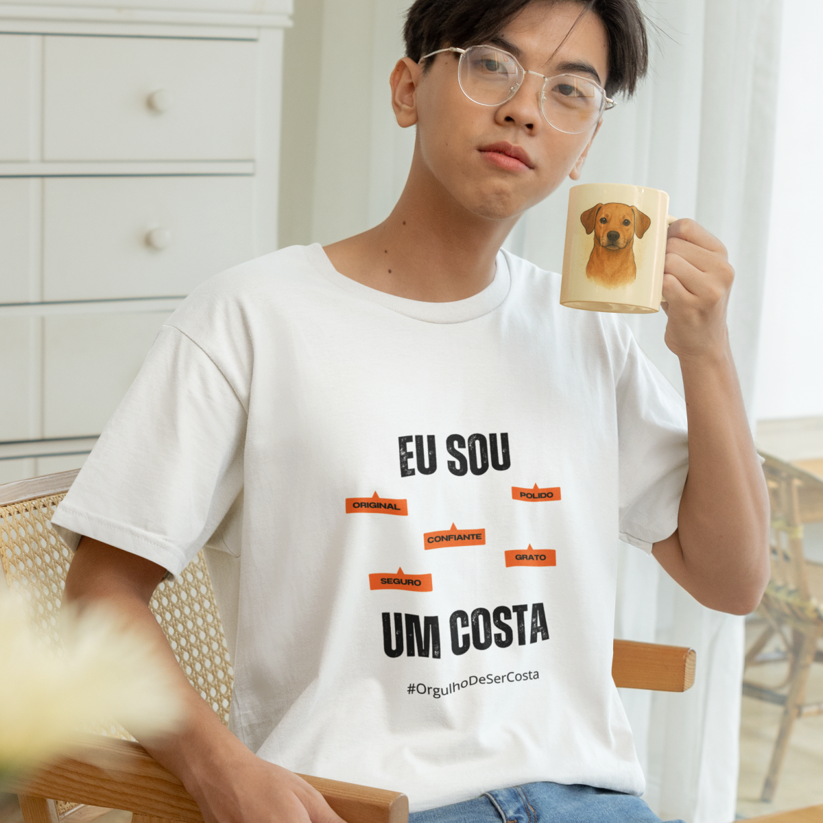 Camiseta Masculina Infanto-Juvenil Eu Sou um Costa – Nome Que Representa (Malha Quality)