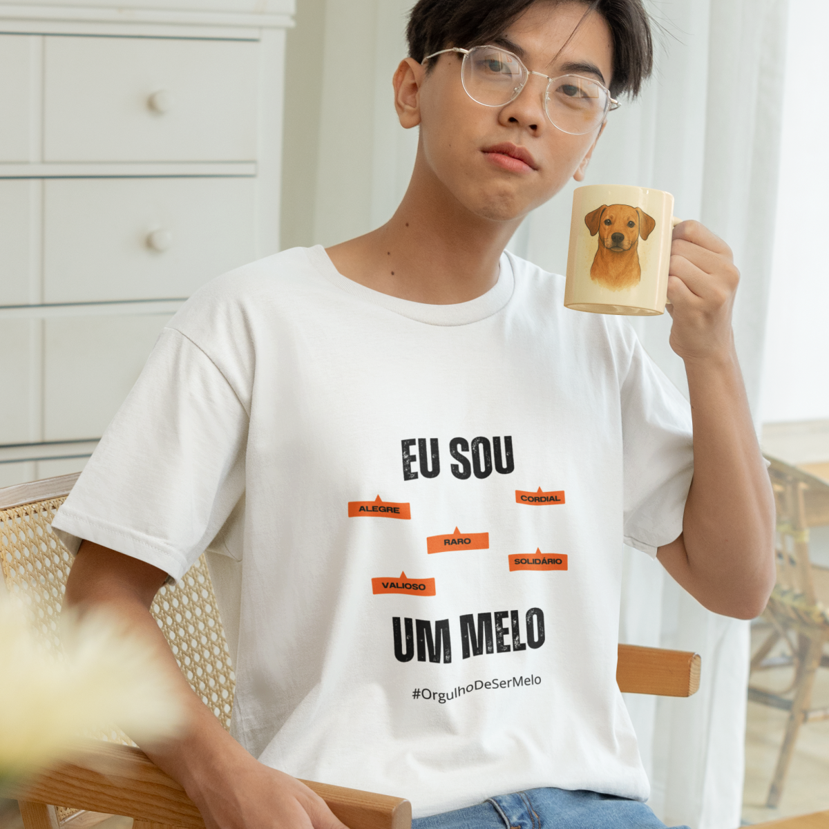 Camiseta Masculina Infanto-Juvenil Eu Sou um Melo – Nome Que Representa (Malha Quality)