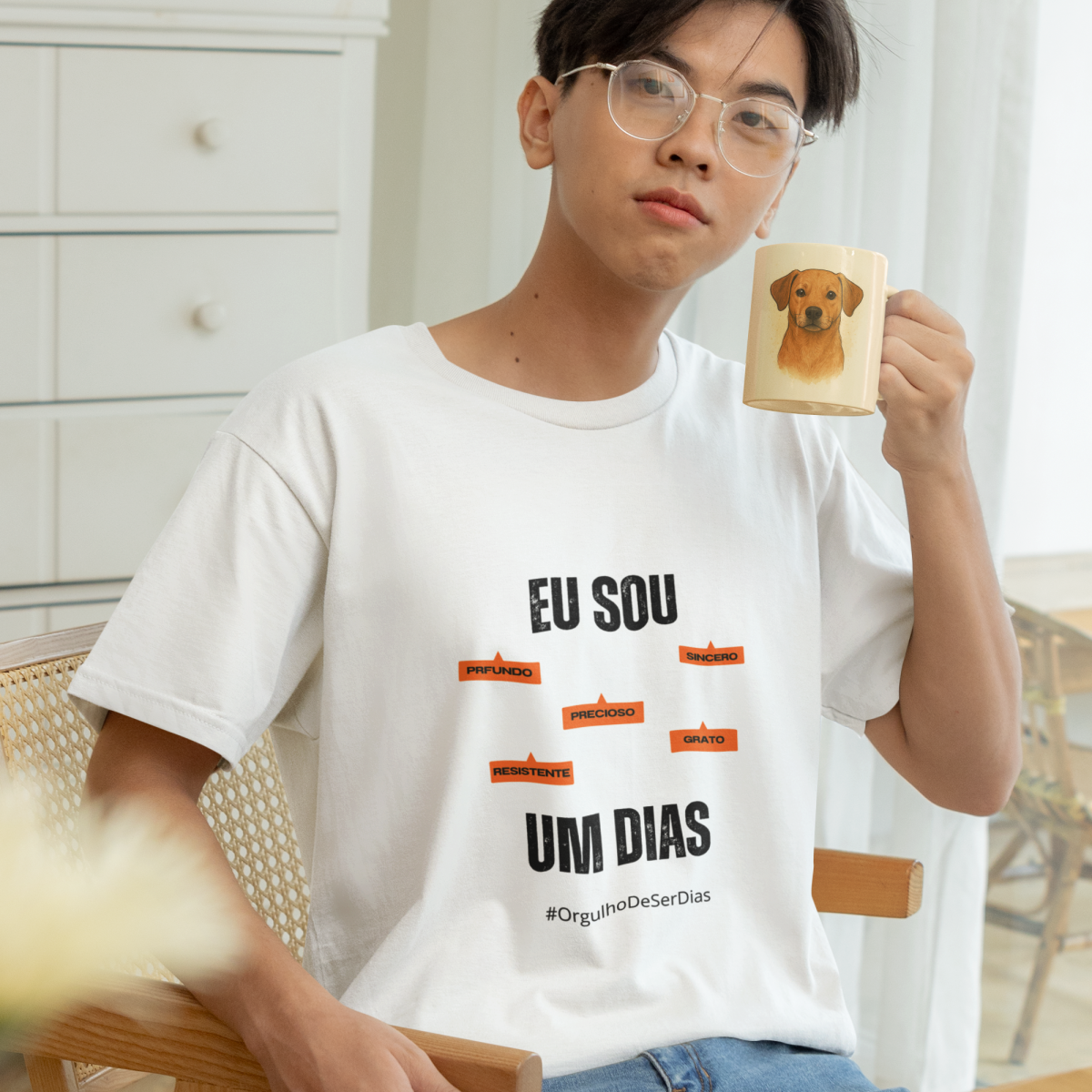 Camiseta Masculina Infanto-Juvenil Eu Sou um Dias – Nome Que Representa (Malha Quality)