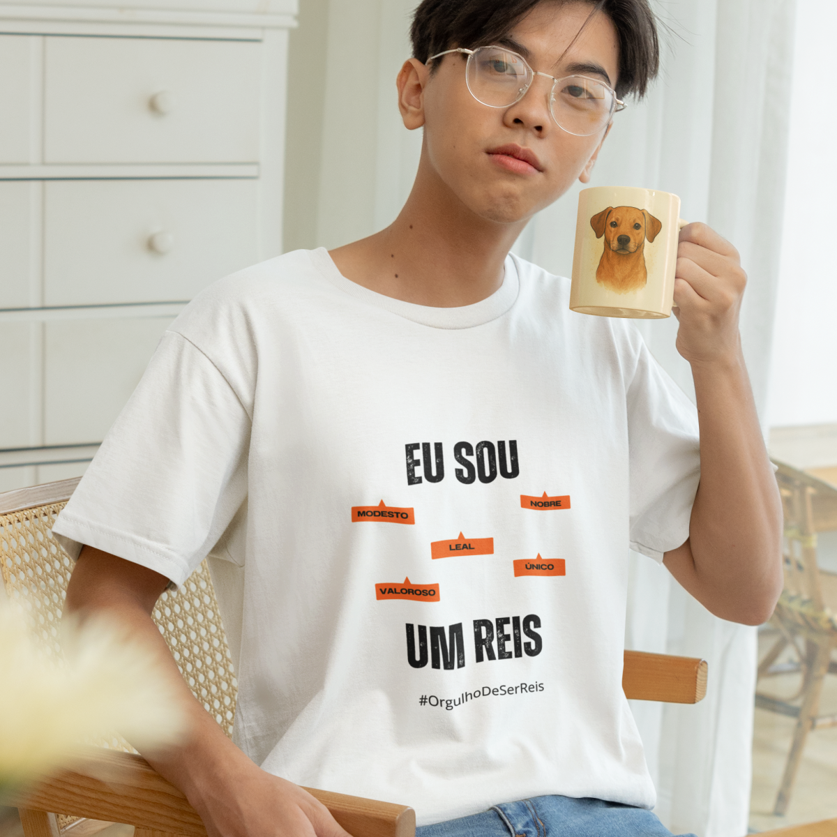 Camiseta Masculina Infanto-Juvenil Eu Sou um Reis – Nome Que Representa (Malha Quality)