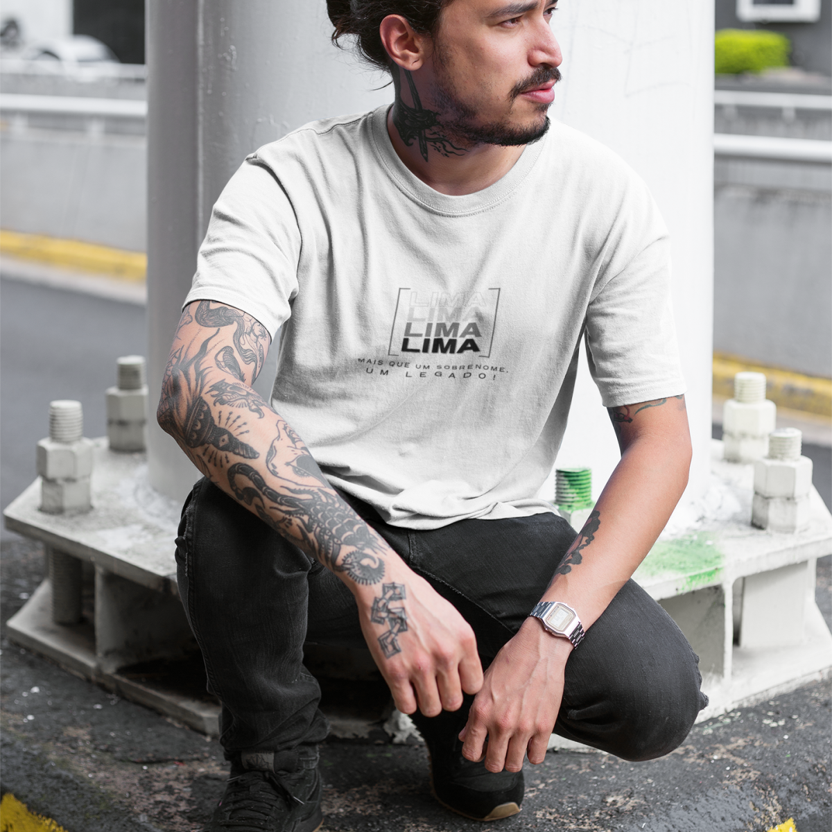 Camiseta Unissex “Lima, Mais que um Sobrenome, um Legado!” – Vista o Legado (Malha Quality)